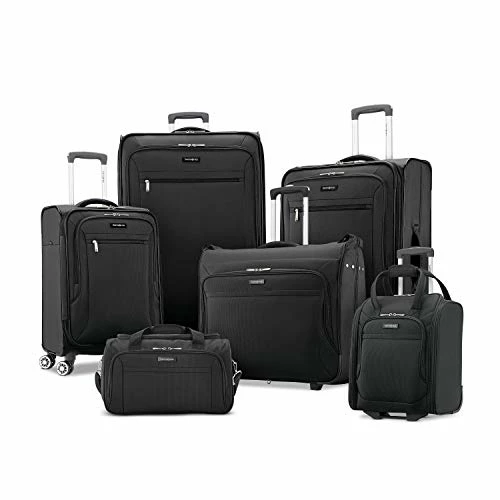 Samsonite Ascella X Softside Expandable Luggage With Spinner Wheels, Black, Checked-Large 29-Inch 2 Samsonite Ascella X Softside Expandable Luggage With Spinner Wheels, Black, Checked-Large 29-Inch - Image 2