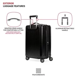 SwissGear 7910 Hardside Expandable Spinner Wheel Luggage With TSA Lock And USB, Black, Carry-On 20-Inch -TRAVELPRO Sales 41oxR1vpkZS