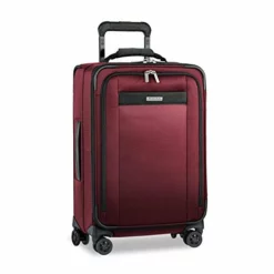 Briggs & Riley Transcend-Softside Carry-On Spinner Luggage, Merlot, 22-Inch