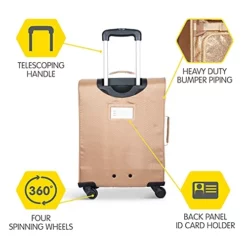 Bixbee Kids Luggage, Kids Luggage With Wheels For Girls & Boys With Telescoping Pullout Handle, Strap And Pockets- Lightweight Kids Suitcase & Carry On Bag For Airport, Travel, Overnight In Gold -TRAVELPRO Sales 41p6vrGCm2S