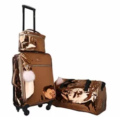 Vue Metallic Lightweight Spinner Carry On Luggage 3pc Carry On Set W/ 22" Luggage, Duffel Bag & Cosmetic Bag (Rose Gold) 11 Vue Metallic Lightweight Spinner Carry On Luggage 3pc Carry On Set W/ 22" Luggage, Duffel Bag & Cosmetic Bag (Rose Gold) -TRAVELPRO Sales 41pCzTukI2L