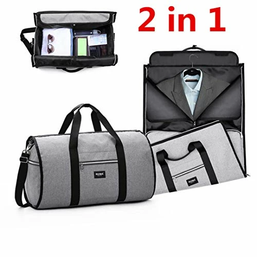 Waterproof Travel Mens Garment Bags Women Travel Shoulder Bag 2 In 1 Large Luggage Duffel Totes 4 Waterproof Travel Mens Garment Bags Women Travel Shoulder Bag 2 In 1 Large Luggage Duffel Totes - Image 4