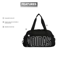 Adidas Graphic Duffel Bag, Black/White, One Size -TRAVELPRO Sales 41pfwchGSSS