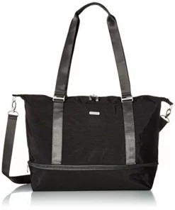 Baggallini Expandable Carry On Duffel, Black/charcoal