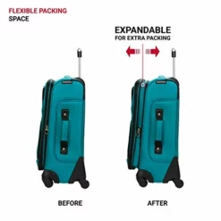 SwissGear Sion Softside Luggage With Spinner Wheels, Teal, Carry-On 21-Inch -TRAVELPRO Sales 41rHOMC2eKL