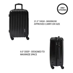 Aer De Aer Premium Carry On Luggage Spinner - Super Light Weight, Maximum Capacity - The Carry On, Re-Imagined, Navy -TRAVELPRO Sales 41r DJycrrS