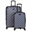 Kenneth Cole Reaction Diamond Tower Luggage Collection Lightweight Hardside Expandable 8-Wheel Spinner Travel Suitcase, Smokey Purple, 2-Piece Set (20" & 28")