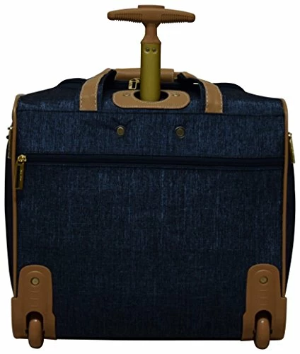 Nicole Miller Underseat Luggage Collection - Small Lightweight 15 Inch Under Seat Bag - Briefcase For Women - Carry On Suitcase With 2- Rolling Spinner Wheels (Paige Navy) 2 Nicole Miller Underseat Luggage Collection - Small Lightweight 15 Inch Under Seat Bag - Briefcase For Women - Carry On Suitcase With 2- Rolling Spinner Wheels (Paige Navy) - Image 2