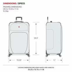 SwissGear Sion Softside Expandable Luggage, Pewter, Checked-Medium 25-Inch 13 SwissGear Sion Softside Expandable Luggage, Pewter, Checked-Medium 25-Inch -TRAVELPRO Sales 41sN2fZmu4L