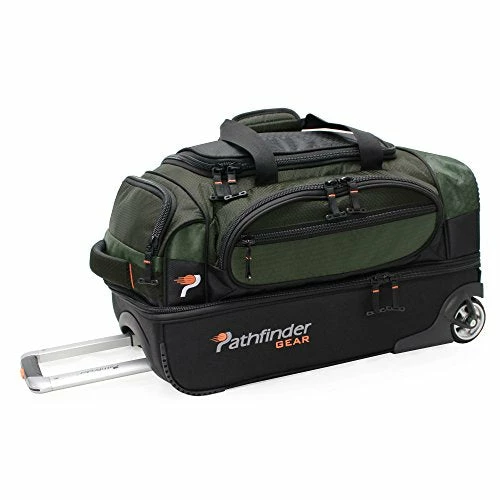 Pathfinder Gear 22 Inch Rolling Drop Bottom Duffel, Olive, One Size 1 Pathfinder Gear 22 Inch Rolling Drop Bottom Duffel, Olive, One Size