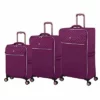 It Luggage Divinity Softside Expandable TSA Lock Spinner, Raspeberry Radiance, 3-PIece Set