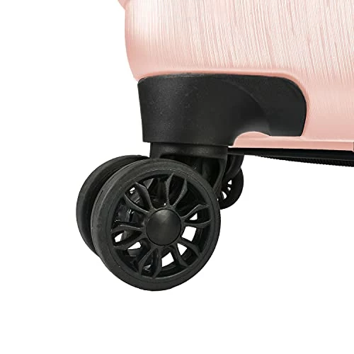 U.S. Traveler Boren Polycarbonate Hardside Rugged Travel Suitcase Luggage With 8 Spinner Wheels, Aluminum Handle, Pink, 2-Piece Set, USB Port In Carry-On 3 U.S. Traveler Boren Polycarbonate Hardside Rugged Travel Suitcase Luggage With 8 Spinner Wheels, Aluminum Handle, Pink, 2-Piece Set, USB Port In Carry-On - Image 3