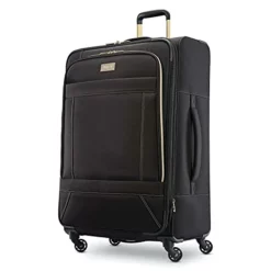 American Tourister Belle Voyage Softside Luggage With Spinner Wheels, Black, Checked-Large 28-Inch