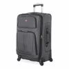 SwissGear Sion Softside Luggage With Spinner Wheels, Dark Grey, Checked-Medium 25-Inch