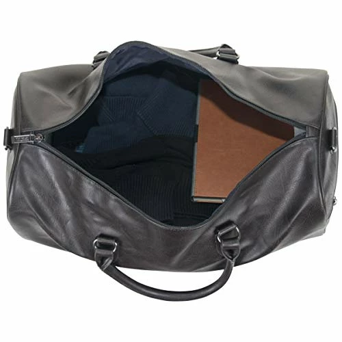 Kenneth Cole Reaction Port Stanley 20" Pebbled Vegan Leather Carry-On Duffel/Travel Duffle Bag, Brown, Dome 5 Kenneth Cole Reaction Port Stanley 20" Pebbled Vegan Leather Carry-On Duffel/Travel Duffle Bag, Brown, Dome - Image 5