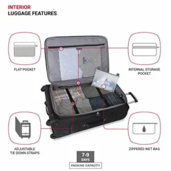 SwissGear Sion Softside Luggage With Spinner Wheels, Black, Checked-Large 29-Inch -TRAVELPRO Sales 41unyaXSpAL
