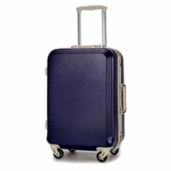 Seller-Wu 20/22/24/26/28Inch Rolling Luggage Lightweight Travel Suitcase On Wheels,Navy Blue Frame,24