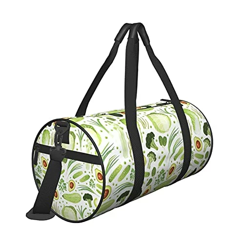 Fredeulva Cabbage Squash Leek Onion Asparagus Duffel Bag Canvas Shoulder Round Gym Sports Travel Weekender Bags For Man Women 7 Fredeulva Cabbage Squash Leek Onion Asparagus Duffel Bag Canvas Shoulder Round Gym Sports Travel Weekender Bags For Man Women - Image 7
