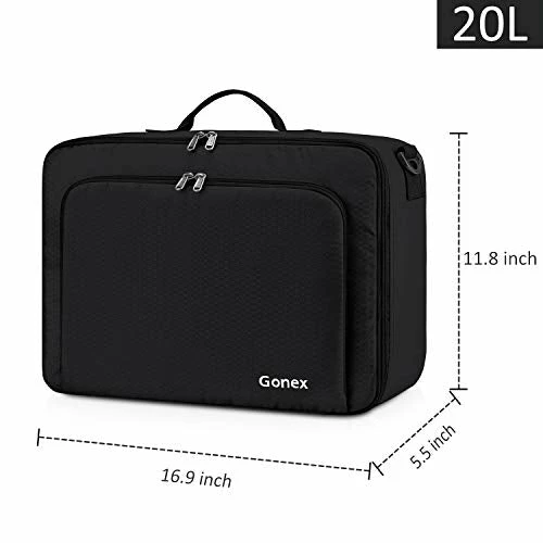 Gonex Travel Duffel Bag 20L, Portable Carry On Luggage Personal Item Bag For Airlines, Water& Tear-Resistant Black 3 Gonex Travel Duffel Bag 20L, Portable Carry On Luggage Personal Item Bag For Airlines, Water& Tear-Resistant Black - Image 3