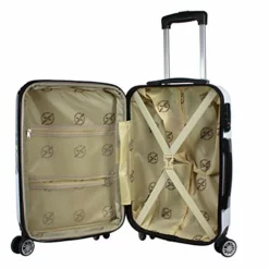 World Traveler Black And White Butterfly 2-Piece Carry-on Spinner Luggage Set -TRAVELPRO Sales 41wHNvqJToL