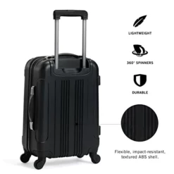 Kenneth Cole Reaction Out Of Bounds Luggage Collection Lightweight Durable Hardside 4-Wheel Spinner Travel Suitcase Bags, Midnight Black, 2-Piece Set (20" & 28") -TRAVELPRO Sales 41wPDiEtn9L