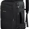 Travel Backpack, 40L Flight Approved Carry On Backpack For Men & Women, Vancropak Expandable Large Luggage Backpack Daypack Water Resistant Lightweight Business Weekender Bag, Black