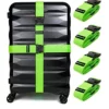 Untethered 4-Pack Luggage Straps | Belts To Keep Your Suitcase Secure While Traveling, Premium Accessory For Travel Bag Closure