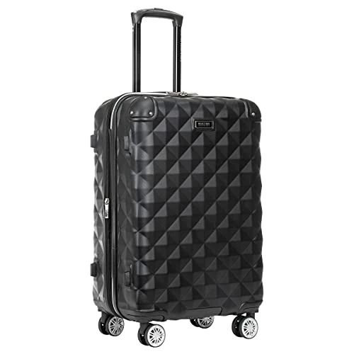 Kenneth Cole Reaction Diamond Tower Luggage Collection Lightweight Hardside Expandable 8-Wheel Spinner Travel Suitcase, Black, 24-Inch Checked 1 Kenneth Cole Reaction Diamond Tower Luggage Collection Lightweight Hardside Expandable 8-Wheel Spinner Travel Suitcase, Black, 24-Inch Checked