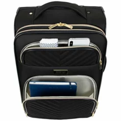 Kenneth Cole Reaction Women's Chelsea Luggage Chevron Softside 8-Wheel Spinner Expandable Suitcase Collection, Black, 24-Inch Checked -TRAVELPRO Sales 41y74W0xJnL