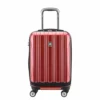 DELSEY Paris Helium Aero Hardside Expandable Luggage With Spinner Wheels, Brick Red, Carry-On 19 Inch