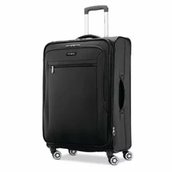 Samsonite Ascella X Softside Expandable Luggage With Spinner Wheels, Black, Checked-Medium 25-Inch