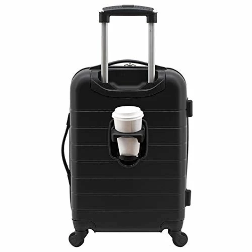 Wrangler Smart Luggage Set With Cup Holder And USB Port, Black, 20-Inch Carry-On 1 Wrangler Smart Luggage Set With Cup Holder And USB Port, Black, 20-Inch Carry-On