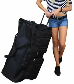 Gothamite 36-inch Rolling Duffle Bag With Wheels | Luggage Bag | Hockey Bag | XL Duffle Bag With Rollers | Heavy Duty 1200D Polyester (Black) -TRAVELPRO Sales 41z6xmKjNTL