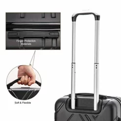 4PC Luggage Sets, ABS Hardshell Luggage Set Lightweight Hard Shell Travel Suitcases W/Spinner Wheels Free Suitcase Cover(18 20 24 28Inch) (Black) -TRAVELPRO Sales 41zWBC85XRL