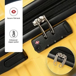 Flieks Luggage Sets TSSA 3 Piece Spinner Suitcase Lightweight 20 24 28 Inch (Yellow) -TRAVELPRO Sales 51 e7MdDywL