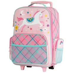 Stephen Joseph Kids Classic Rolling Luggage, Pink Unicorn, One Size