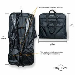 Prottoni 44-inch Garment Bag For Travel – Water-Resistant Carry-On Suit Carrier 9 Prottoni 44-inch Garment Bag For Travel – Water-Resistant Carry-On Suit Carrier -TRAVELPRO Sales 5103o5Mg CL