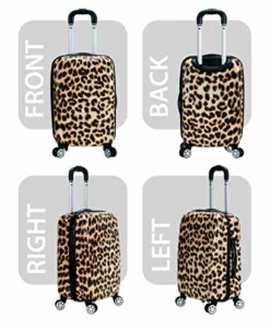 Rockland Safari Hardside Spinner Wheel Luggage, Leopard, Carry-On 20-Inch -TRAVELPRO Sales 510IEgQTtiL