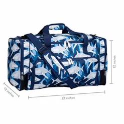Wildkin Kids Weekender Duffel Bag For Boys And Girls, Carry-On Size And Perfect For Weekend Or Overnight Travel, 600-Denier Polyester Fabric Duffel Bags Measures 22 X 12 X 12 Inches (Sharks) 9 Wildkin Kids Weekender Duffel Bag For Boys And Girls, Carry-On Size And Perfect For Weekend Or Overnight Travel, 600-Denier Polyester Fabric Duffel Bags Measures 22 X 12 X 12 Inches (Sharks) -TRAVELPRO Sales 510JAdrhceL