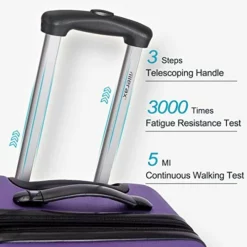 Merax 3 Pcs Luggage Set Expandable Hardside Lightweight Spinner Suitcase With TSA Lock [Upgraded Version] (Purple) -TRAVELPRO Sales 510ovseqsuL
