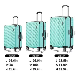 JOYWAY JOYWAY 3 Pcs Luggage Set Hardside Lightweight Spinner Suitcase With TSA Lock (green) 10 JOYWAY JOYWAY 3 Pcs Luggage Set Hardside Lightweight Spinner Suitcase With TSA Lock (green) -TRAVELPRO Sales 510rWrEOANS