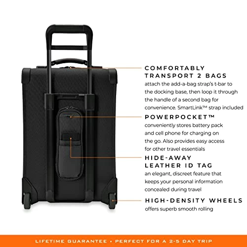 Briggs & Riley Baseline Uprights, Black, Essential 2-Wheel Carry-On 11 Briggs & Riley Baseline Uprights, Black, Essential 2-Wheel Carry-On - Image 11