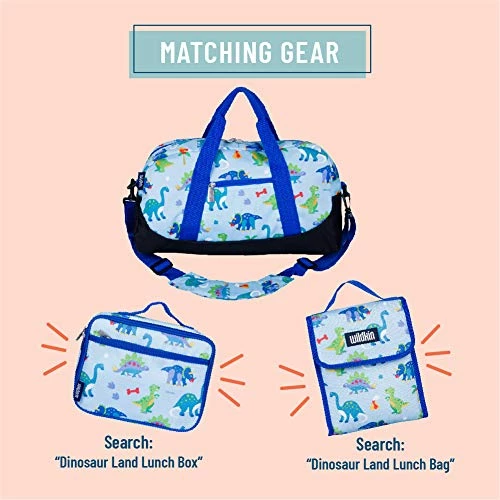 Wildkin Kids Overnighter Duffel Bags For Boys & Girls, Measures 18 X 9 X 9 Inches Duffel Bag For Kids, Carry-On Size & Ideal For School Practice Or Overnight Travel, BPA-free (Dinosaur Land) 5 Wildkin Kids Overnighter Duffel Bags For Boys & Girls, Measures 18 X 9 X 9 Inches Duffel Bag For Kids, Carry-On Size & Ideal For School Practice Or Overnight Travel, BPA-free (Dinosaur Land) - Image 5