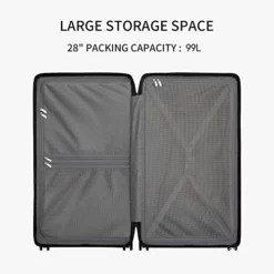 LEVEL8 Trunk Luggage, 28 Inch Luggage With Spinner Wheels, Luminous Textured 28 Inch Checked Large Luggage, Lightweight PC With TSA Lock - 28 Inch, Black -TRAVELPRO Sales 5126RY3qKPL