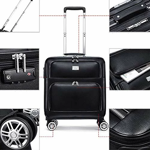 Luggage PU Rolling Suitcase Cabin Business Travel Trolley Bags For Men Luggage Suitcase Bag Wheels Spinner Suitcase Wheeled Bags,20inch 5 Luggage PU Rolling Suitcase Cabin Business Travel Trolley Bags For Men Luggage Suitcase Bag Wheels Spinner Suitcase Wheeled Bags,20inch - Image 5