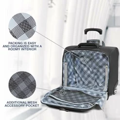 Travelpro Maxlite 5 Softside Lightweight Underseat Rolling Tote Bag, Black, 16-Inch -TRAVELPRO Sales 513 libo bL