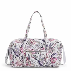 Vera Bradley Women's Cotton Large Travel Duffel Bag, Hummingbird Park, One Size