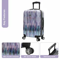 Steve Madden 20 Inch Carry On Luggage Collection - Scratch Resistant (ABS + PC) Hardside Suitcase - Designer Lightweight Bag With 8-Rolling Spinner Wheels (Diamond) -TRAVELPRO Sales 5156czSJMeL