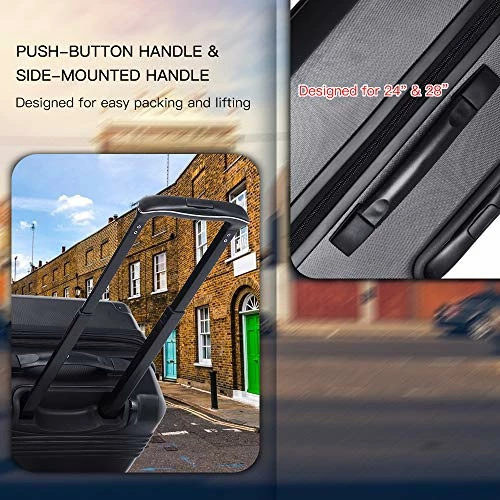 Verdi Luggage Set 3 Piece - Lightweight With USB Port Hardside Carry On Suitcase - Includes Expandable 20 Inch Carry On, 24In/TSA-Approved Lock 28In Checked Bag With 8-Wheel Rolling Spinner 3 Verdi Luggage Set 3 Piece - Lightweight With USB Port Hardside Carry On Suitcase - Includes Expandable 20 Inch Carry On, 24In/TSA-Approved Lock 28In Checked Bag With 8-Wheel Rolling Spinner - Image 3