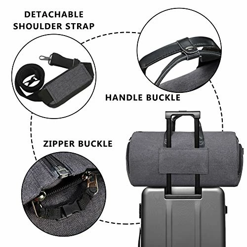 Convertible Garment Bag With Shoulder Strap, Modoker Carry On Garment Duffel Bag For Men Women - 2 In 1 Hanging Suitcase Suit Travel Bags (Black) 3 Convertible Garment Bag With Shoulder Strap, Modoker Carry On Garment Duffel Bag For Men Women - 2 In 1 Hanging Suitcase Suit Travel Bags (Black) - Image 3